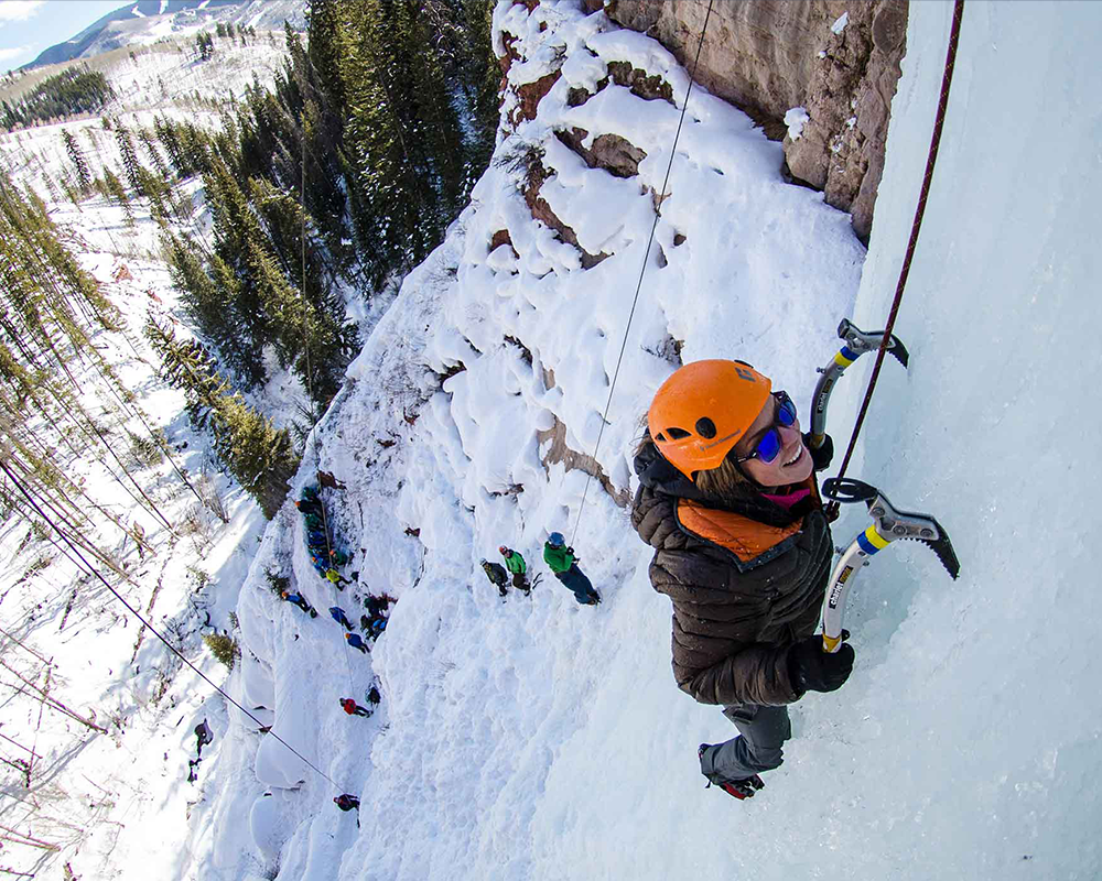 Skier Skins in the Vail Backcountry